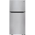LG 20.2-Cu Ft Top-Freezer Refrigerator With Ice Maker (Stainless Steel) ENERGY STAR | LTCS20030S