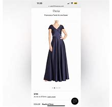 Theia Dresses | Mother Of The Bride Theia Francesca Twist A-Line Gown Worn Once | Color: Blue | Size: 10