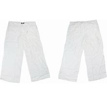 Lauren Ralph Lauren Black Label Wide Leg Linen Women's Pants 18 NWT White