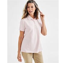 Style & Co Women's Short-Sleeve Cotton Polo Shirt, Created For Macy's - Lotus Pink - Size S