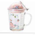 Glass Tumbler Cartoon Bottle Water Bottle With And Handle Lid Children Drinking Cup Mug Toddler Sippy Cup For School Outdoor 400Ml