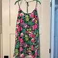Nymphe Dresses | Final Price Drop Summer Floral Print Strappy Dress Size Large | Color: Black/Pink | Size: L