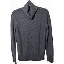 J. Crew Sweaters | J. Crew Cambridge Cable Knit Sweater Gray Viscose Wool Nylon Angora Sz Medium | Color: Gray | Size: M