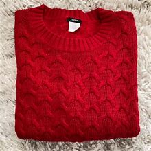 J. Crew Sweaters | Jcrew Classic Cableknit Sweater | Color: Red | Size: Xs