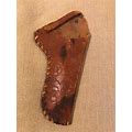 Vintage Western Early Year Bull/Floral Stamped Hand Sewn Leather Holster