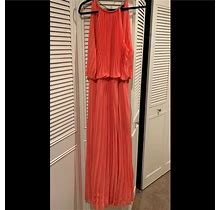 Msk Dresses | Msk Halter Maxi Chiffon Dress | Color: Pink/Red | Size: 18
