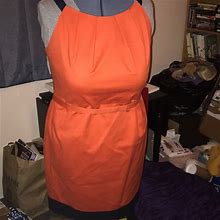 Tahari Dresses | Tahari Orange And Blue Color Block A Line Dress | Color: Blue/Orange | Size: 16