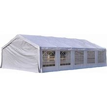 Outsunny 20' X 32' Heavy Duty Party Tent, Large Canopy Tent W/ Removable Protective Sidewalls