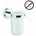 WS Bath Collections Duemila Self-Adhesive Tumbler And Tumbler Holder - Bathroom Accessories In Gray | Size 4.5 H X 2.8 W X 4.1 D In | WSO2375