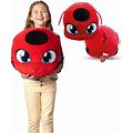 Miraculous Ladybug Tikki Plush Pillow 40 cm Extra Soft Plush Toy For Kids With Large Secret Zipper Pocket At Back (Wyncor)