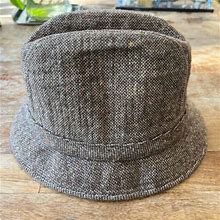 Stetson Hat Mens Size Fedora Wool Tweed Made Usa Vintage 22 in