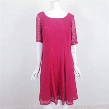 Danny & Nicole Dresses | Danny & Nicole Floral Lace Fit & Flare Dress 16W | Color: Red | Size: 16W