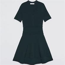 Sandro Dresses | Sandro Forest Green Knit Dress | Color: Green | Size: 1