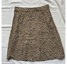 Old Navy Skirts | Cheetah Skirt With Back Elastic Small Tall | Color: Black/Tan | Size: Small Tall