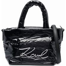 Karl Lagerfeld - K/Signature Logo-Plaque Tote Bag - Women - Polyamide - One Size - Black