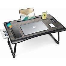 Amaredom Laptop Bed Desk Tray Bed Table Foldable Portable Lap Desk With Storage