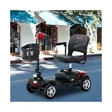 Uhomepro Compact Travel Scooter For Senior, Electric Mobility Scooter For Adults, Scooter With Headlight, Spring Suspension, Anti-Tip Wheel, Tilt Adjustable, 265LBS, Red(Style A:Blue)