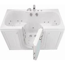 Ella's Bubbles Tub4two 32"X60" Hydro + Air Massage With Independent Foot Massage Acrylic Two Seat Walk In Tub TO2SA3260, Right Outswing / Heated Seats