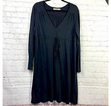 Old Navy. Black Long Sleeve Empire Waist Midi Dress. Women's Xl