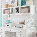 Elsie Storage Desk Hutch, Simply White