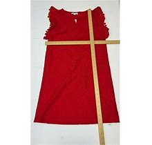 Msrp $100 Charter Club Petite Lace Pom-Pom Dress Red Size Petite Petite