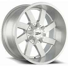 4Ea 20X10 Off Road Monster Wheels M80 Silver Brushed Face Rims(S44)