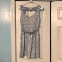Candie's Dresses | Candies Dress With Heart Cut Out In Back | Color: Blue/White | Size: M