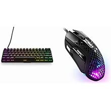 Steelseries Apex Pro Mini Mechanical Gaming Keyboard - Worlds Fastest Keyboard - Adjustable Actuation - Compact 60% Form Factor - RGB - USB-C & PRIS