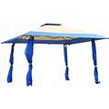 Costway 13 Feet X 13 Feet Pop Up Canopy Tent Instant Outdoor Folding Canopy Shelter-Blue