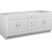 Design House Concord 72-In White Bathroom Vanity Cabinet Bathroom Vanity Base Cabinet Without Top | 587048