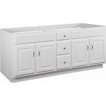 Design House Concord 72-In White Bathroom Vanity Base Cabinet Without Top | 587048