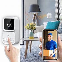 Fiudx Wireless Video Doorbell Smart Wireless Remote Video Doorbell HD Night Vision Wifi Security Front Door Camera For Home Security