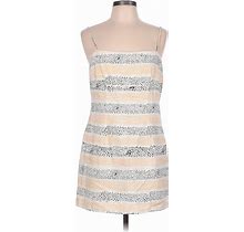 Minkpink Casual Dress - Mini Square Sleeveless: Tan Stripes Dresses - Women's Size Large