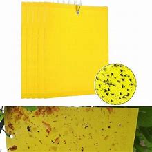 Mlfu 5-Sheet Double-Sided Yellow Sticky Traps For Flying Plant Insect, Insect Sticky Traps, Such As Fungus Gnats, Whiteflies, Aphids,Bugs