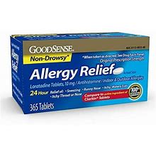 Goodsense Allergy Relief Loratadine Tablets 10 Mg, Antihistamine, Allergy Medicine For 24 Hour Allergy Relief, 365 Count