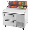 Turbo Air TPR-44SD-D2 Super Deluxe 2 Drawer Pizza Prep Table 14 Cu. Ft.