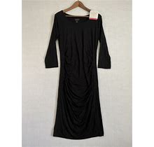 Isabel Maternity Women's Size Medium Black Long Sleeve Dress