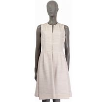 64810 Auth AKRIS White & Pink Silk STRIPED Wrap Dress 38 m