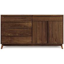 Copeland Furniture Catalina 4 Drawer On Left, 1 Drawer Over 2 Door On Right Buffet In Brown
