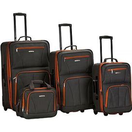 Rockland Journey 4-Pc. Luggage Set | Black | One Size | Luggage Luggage Sets
