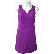 Loft Dresses | Ann Taylor Loft Womens Size 6 Purple Sleeveless A Line Dress With Pockets | Color: Purple | Size: 6