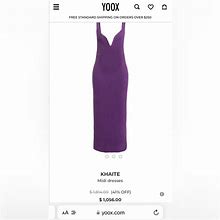 Khaite Dresses | Khaite Brand New With Tags (Bnwt) Midi Dress Size Medium | Color: Purple | Size: M