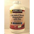 Kirkland Signature Calcium Citrate Magnesium & Zinc W/ Vitamin D3, 500 Tablets