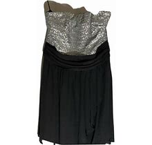 Express Party Dress Size 8 Silver Bodice/Black