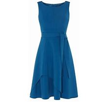 Karen Millen Asymmetric Flared Dress Size Uk 8 Us 4 Rep $299