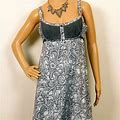 Bcbg Girls Dresses | Bcbg Smocked A-Line Cotton Sun Dress Jrs M 7/9 Euc | Color: Gray/Silver | Size: Mj