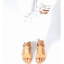 Sandales Grecques Plates, Griechische Sandalen, Greek Leather Sandals, Flat Greciansandals, Ancle Strap Sandals, IFIGENE