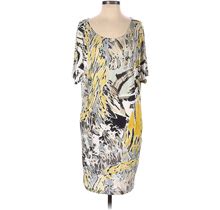 Emilio Pucci Casual Dress - Shift Scoop Neck Short Sleeves: Yellow Dresses - Women's Size 38