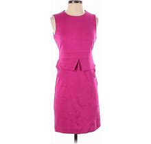 Philosophy Republic Clothing Casual Dress - Sheath Crew Neck Sleeveless: Pink Solid Dresses - Women's Size 4 Petite
