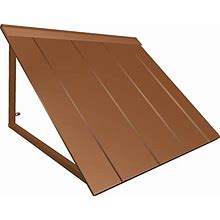 AWNTECH 7 ft. Houstonian Standing Seam Metal Door/Window Awning Fixed Outdoor Canopy 92 Inch W X 24 Inch Proj, Copper